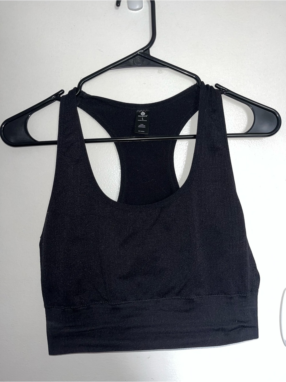 Velocity Black Racerback Seamless Sports Bra